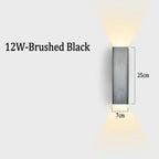 Modern Wall Sconce Farlux — 12W-Brushed Black