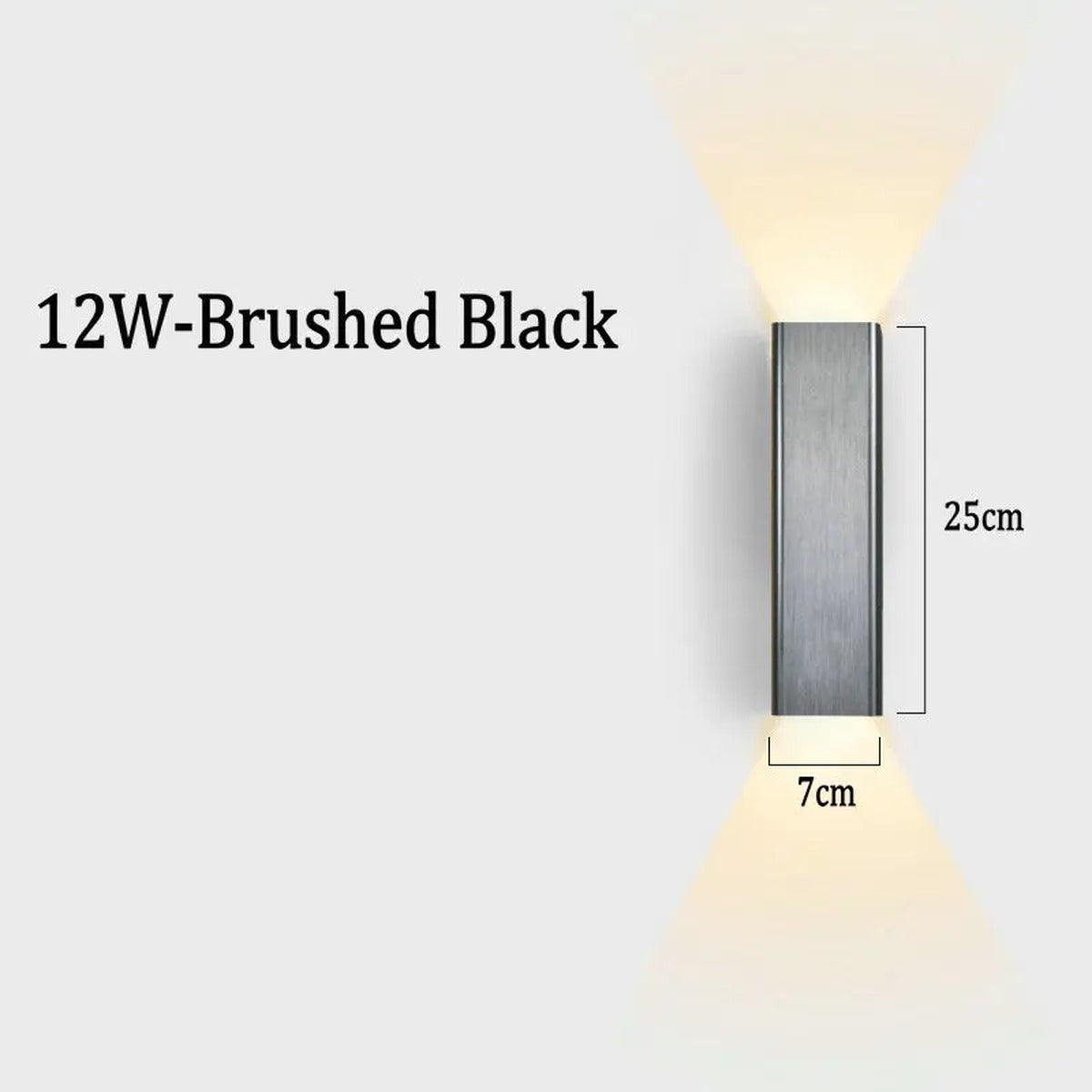 Modern Wall Sconce Farlux — 12W-Brushed Black