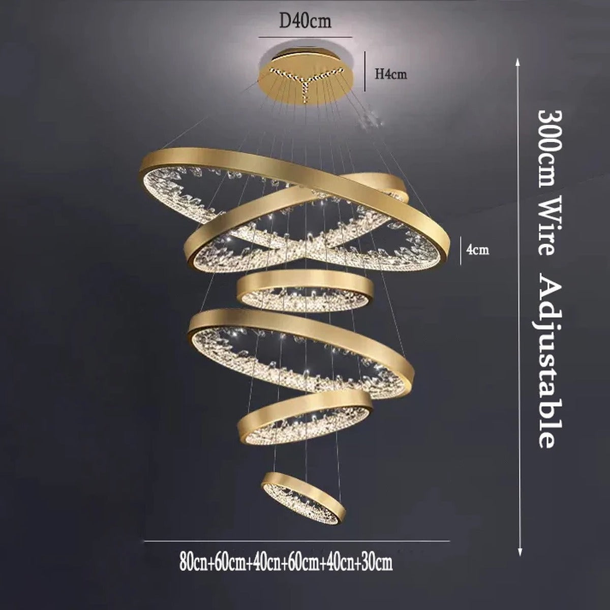 Modern Chandelier Mevon — 80×60Cmx40×60Cmx40×30Cm