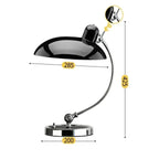 Bauhaus Dome Arc Desk Lamp - Zarlux - Size Guide, Matte Black