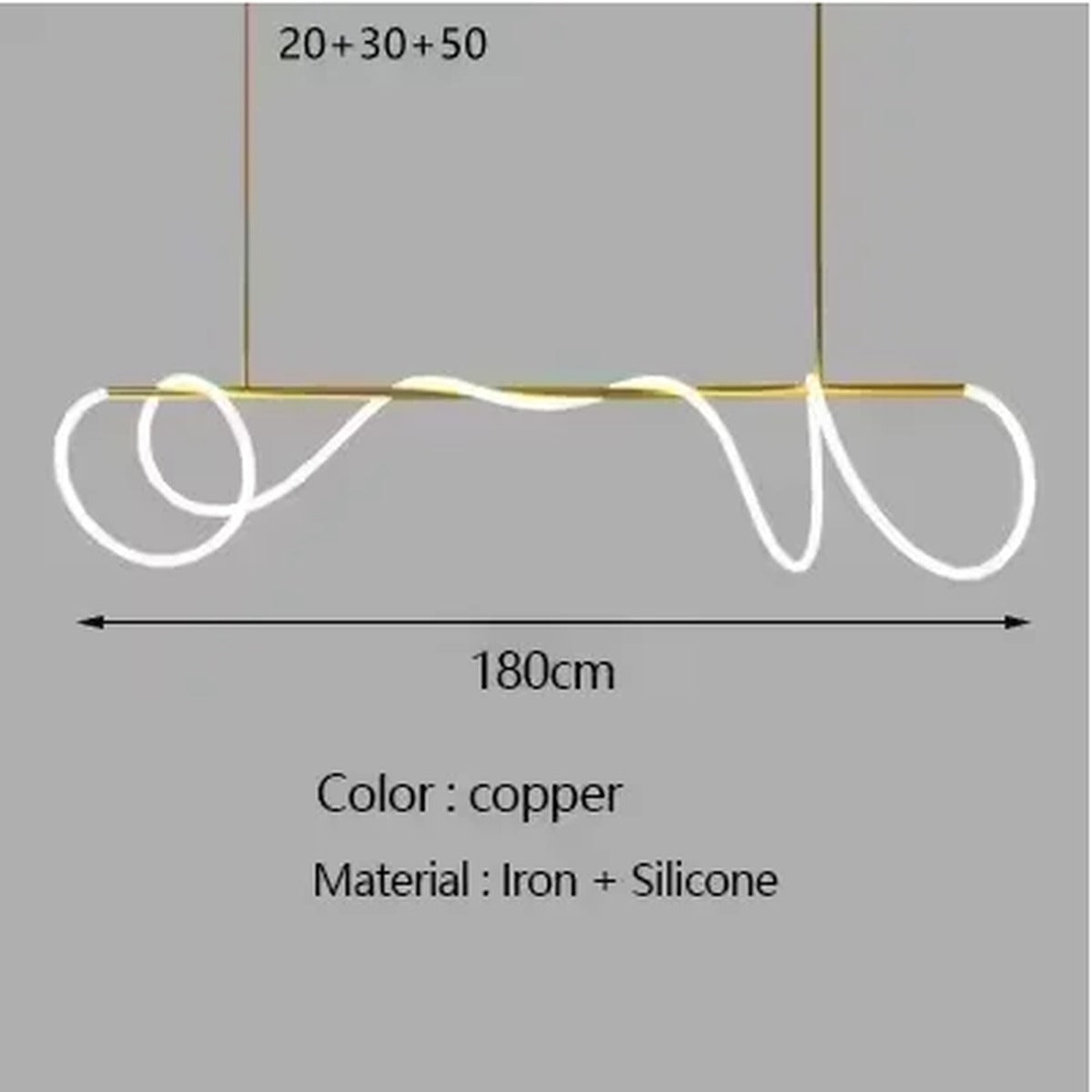 Ribbon Curl LED Ring Chandelier – Yelrix – Product Detail 17