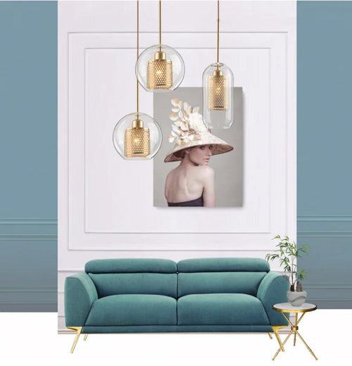 Cast Glass Globe Pendant Light Wuaelindra – Lifestyle View
