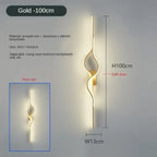 Sculptural Twist LED Wall Sconce — Gold 100cm