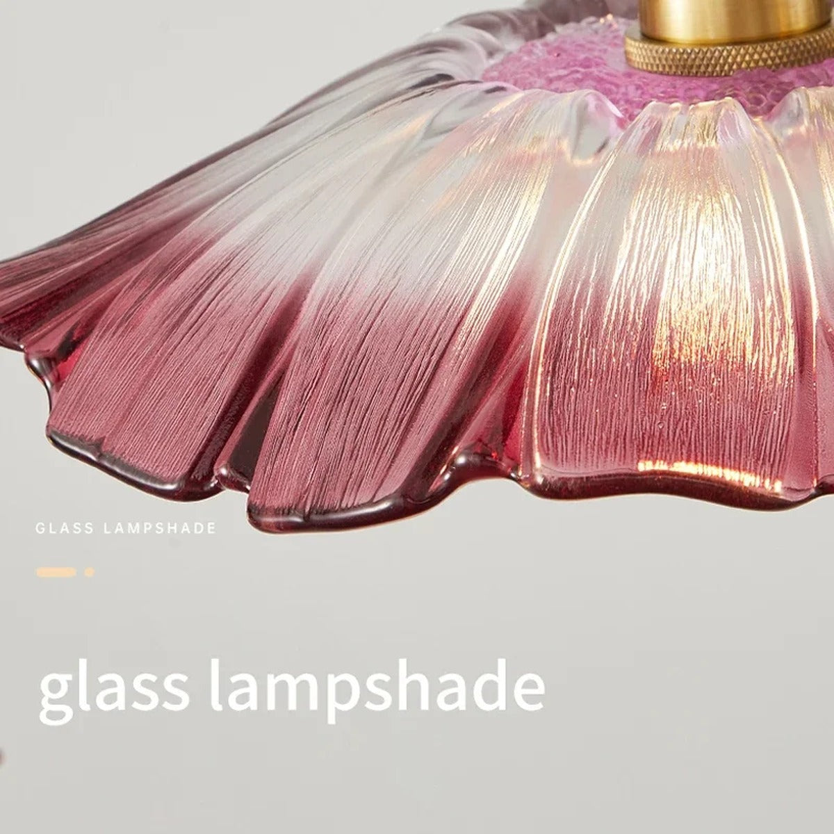 Scalloped Glass Flower Pendant Light Florivex – Product Detail 5