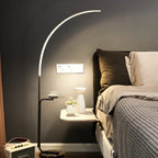 Arclume Arc Floor Lamp — White, bedside detail