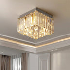 Stainless Steel Crystal Ceiling Light Axiomis – Lifestyle View 3