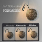 Coral Disc Gooseneck Reading Wall Sconce – Bevorith – Lifestyle View 3