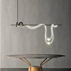 Sculptural LED Rope & Spotlight Linear Chandelier – Relionix – Lifestyle View 3
