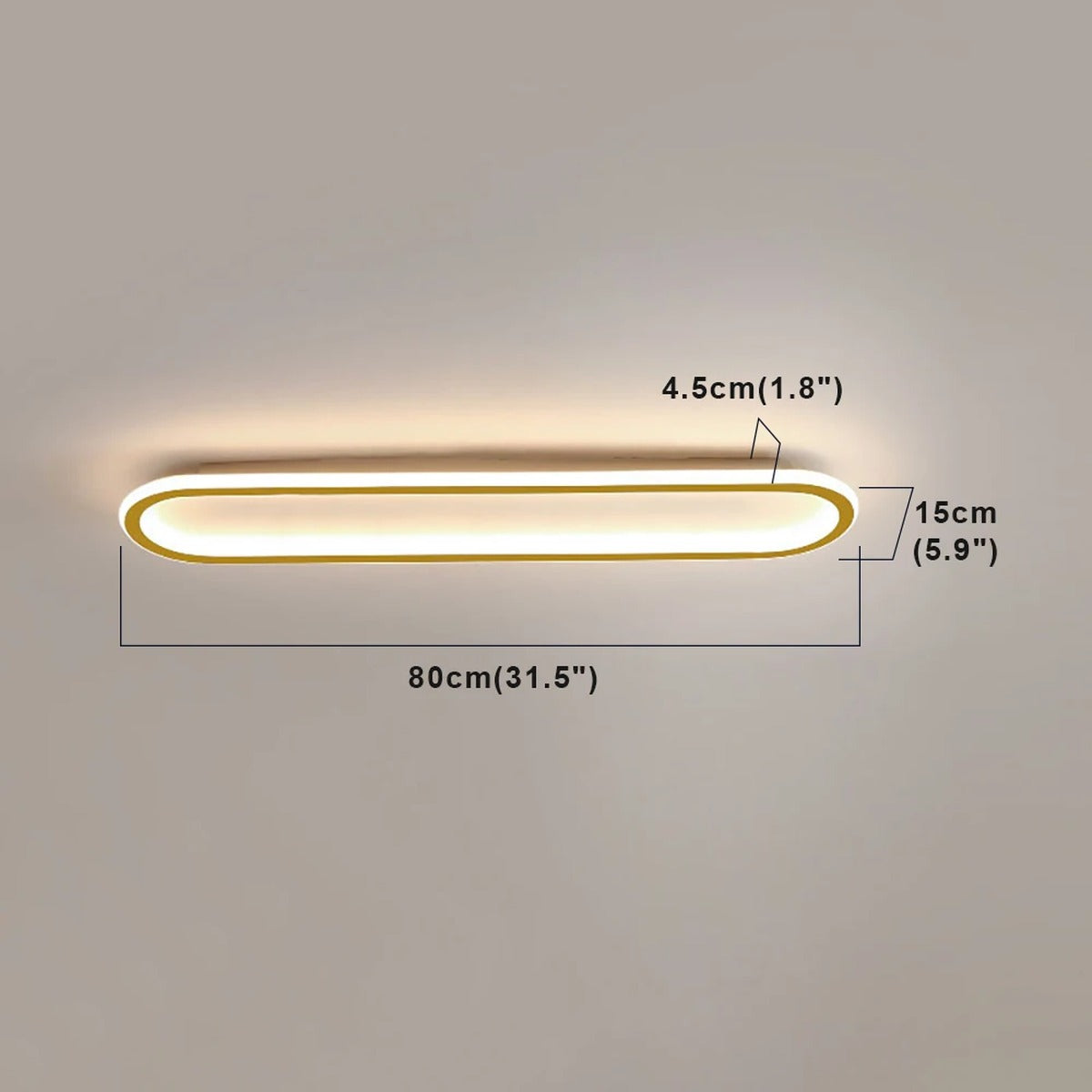 Oval LED Flush Ceiling Light – Velantro – Product Detail 15