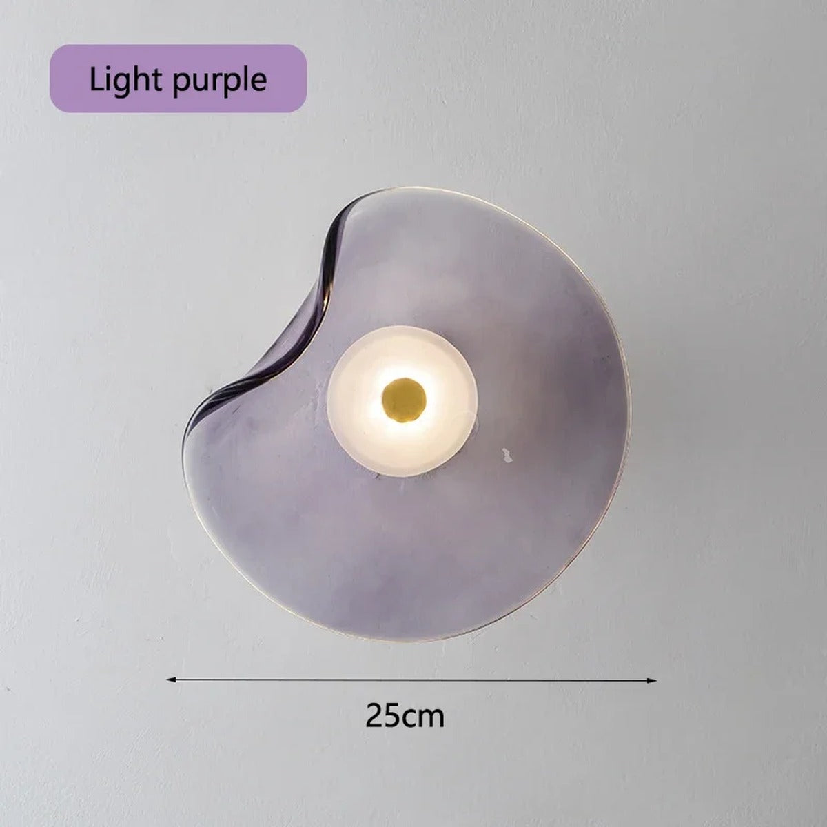 Devoria wall sconce, Light Purple colourway, 25cm diameter