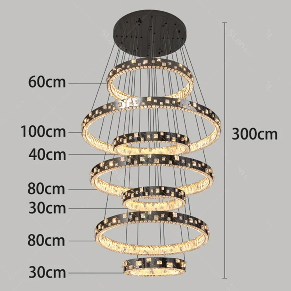 Pendant Light Luxara — 7 Ring Medium