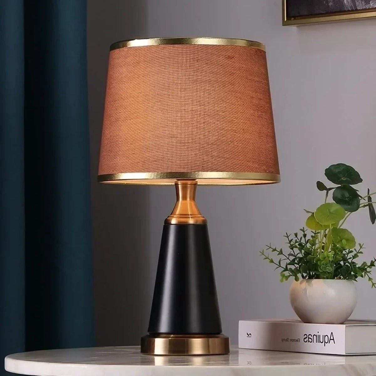 Tapered Horn Table Lamp Warleth — lifestyle view