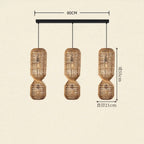 Chandelier Helion — Long 3 heads H 55cm