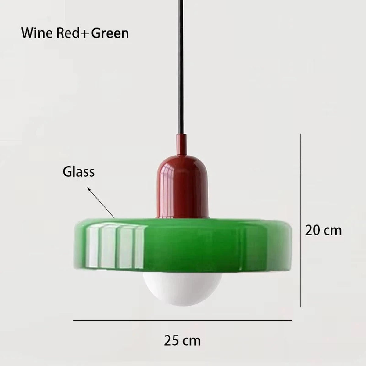 Solren Pendant Light — Wine Red & Green