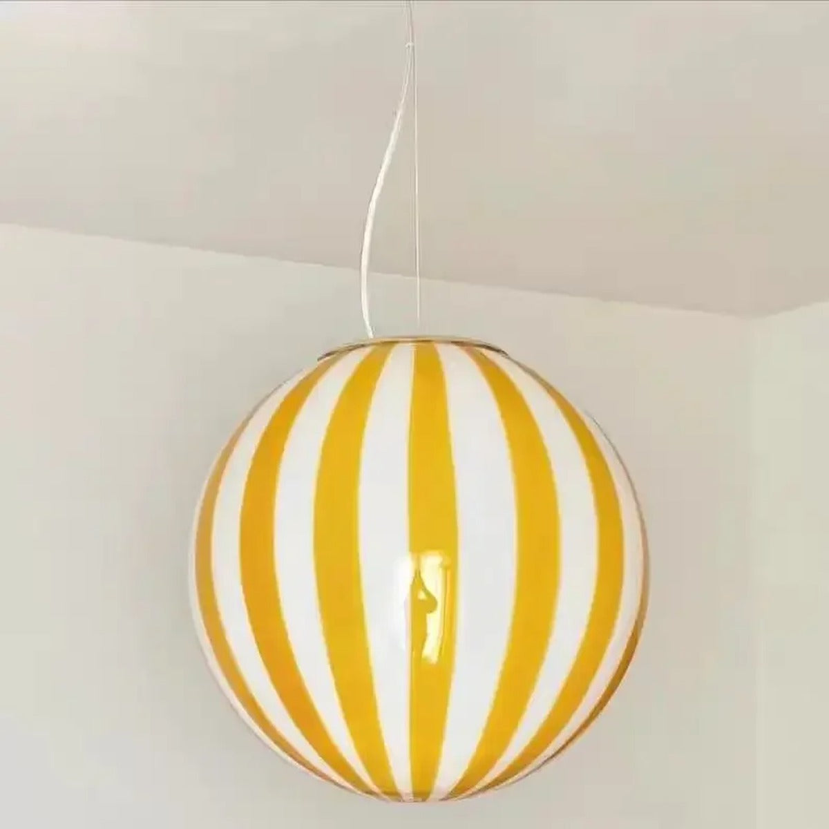 Candy-Stripe Swirl Glass Globe Pendant – Novaro – Product Detail 11