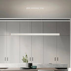 Linexa White LED Bar Pendant Light against grey cabinetry