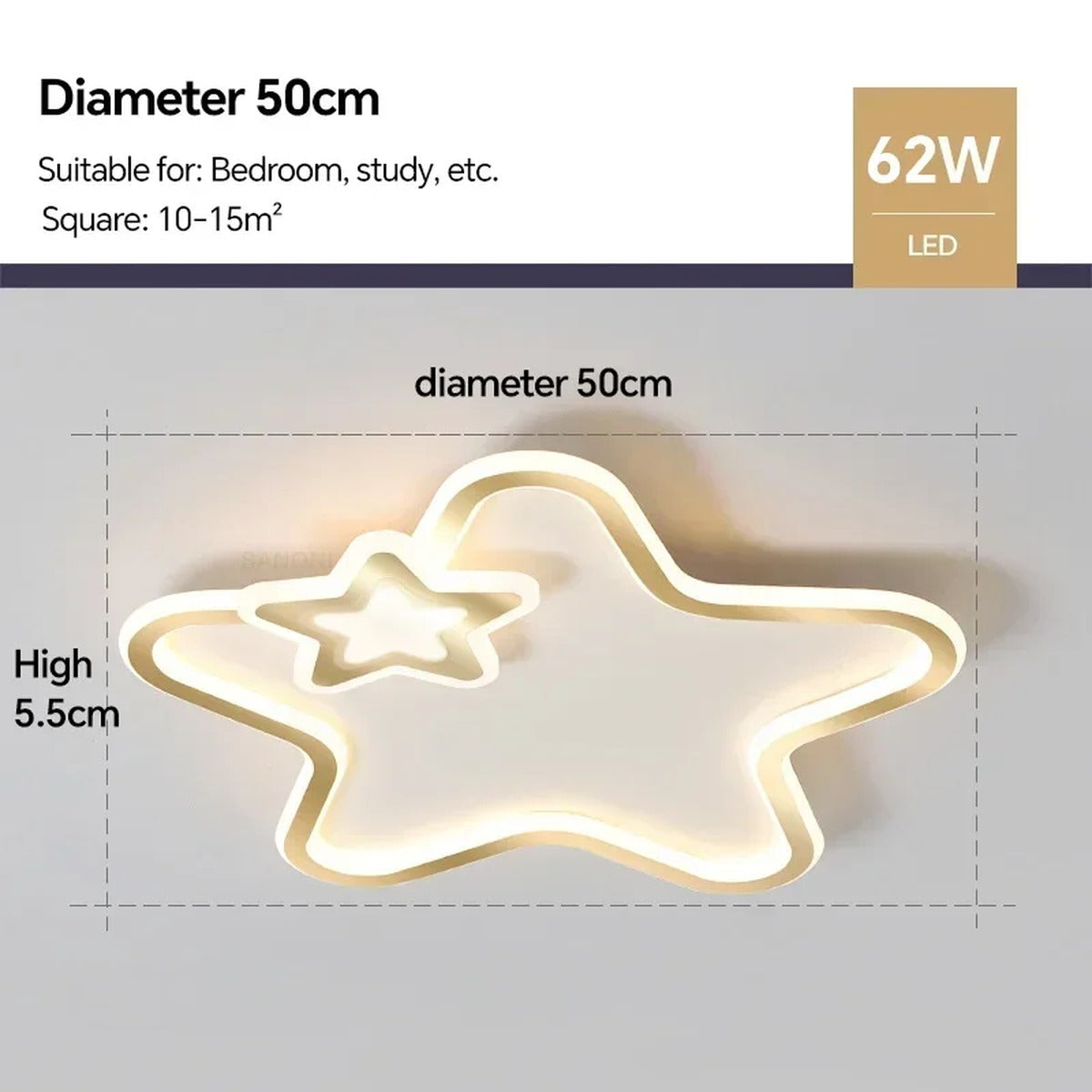 Intentional Living Gold Ceiling Light Velivorn – Product Detail 15