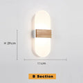 Modern Wall Sconce Solion — Ivory Wood Band