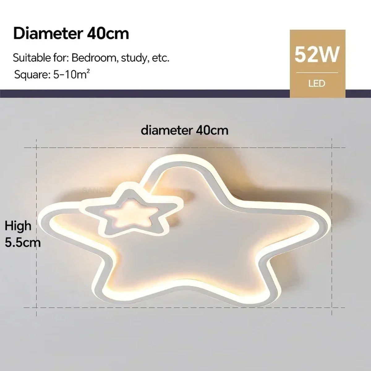 Intentional Living Gold Ceiling Light Velivorn – Product Detail 10