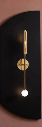 Tall Gold Pole Uplight & Globe Wall Sconce – Belrix – Editorial Dark Panel