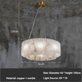 Hand-Cut Marble Panel Brass Ring Chandelier – Vestrax