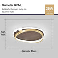 Wood Disc LED Halo Flush Ceiling Light – Fevoria – Gold Finish Ø37cm Dimensions