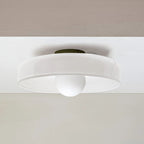 Modern Colored Glass Wall Sconce Darlon – White Finish, Ceiling Mount