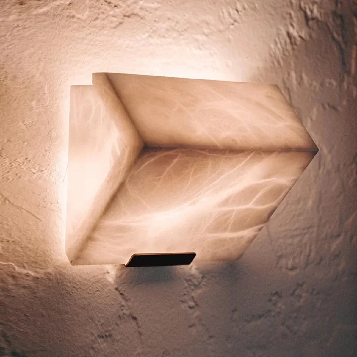 Alabaster Chevron Wall Sconce – Aelvion – Hero Shot