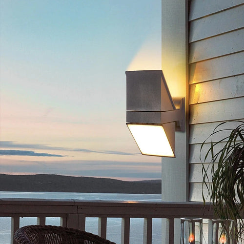 Architectural Angled LED Outdoor Wall Light – Zelorix – Lifestyle View 2