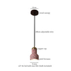 Wabi-Sabi Terrazzo Pendant Light Forvalia – Pink Terrazzo, dimensions