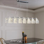 Chrome Mesh Ribbon Chandelier – Floramont – Lifestyle View 4