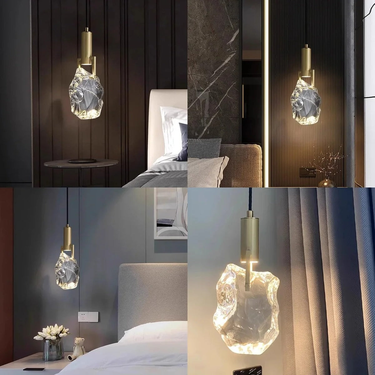 Raw Crystal Rock Pendant Light – Barlux – Product Detail 6