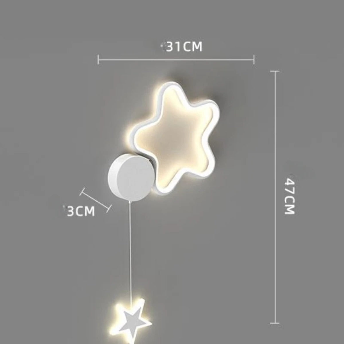 Cloud & Star LED Wall Sconce – Beloria – Product Detail 12