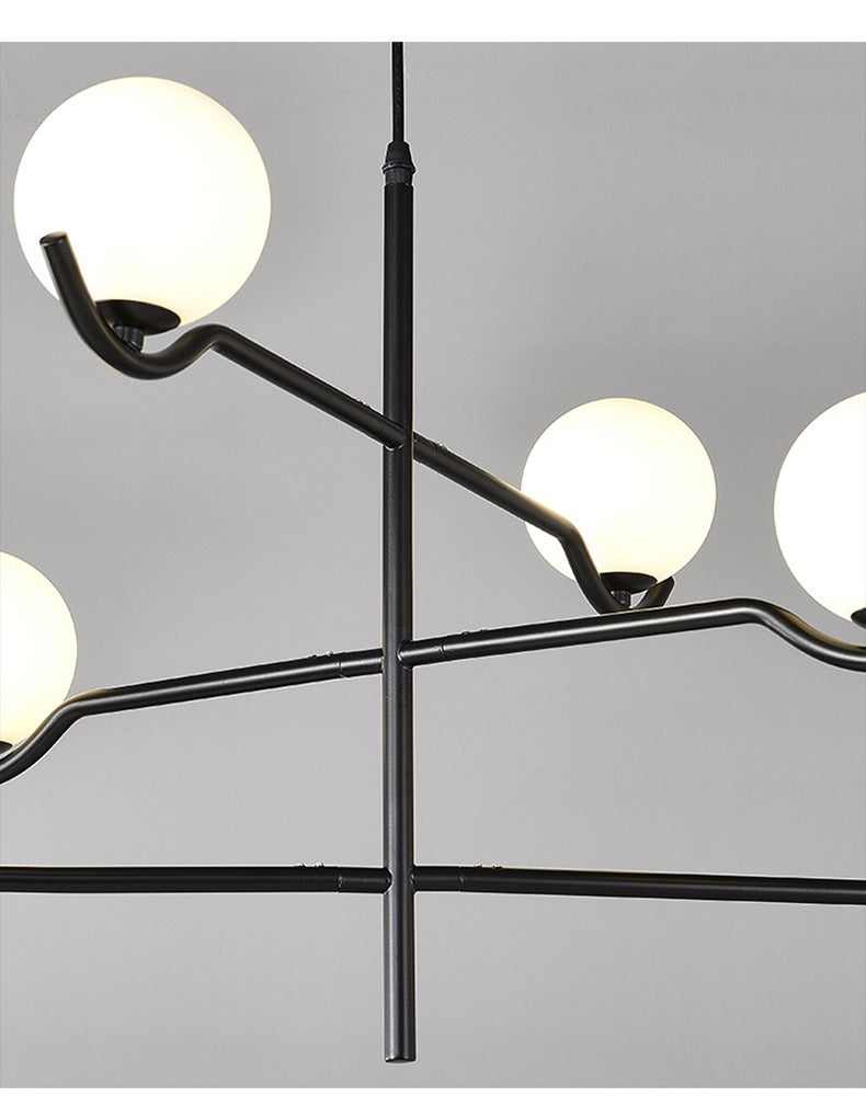 Jorval chandelier wrought iron frame detail