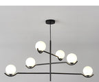Jorval chandelier, 6-head configuration, studio view