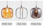 Crystalline Cascade Pendant Light Harvix - Single Pendant Colors: Amber, Clear, Smoky Gray