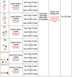 Crystalline Cascade Pendant Light Harvix - Size Specification Chart 2