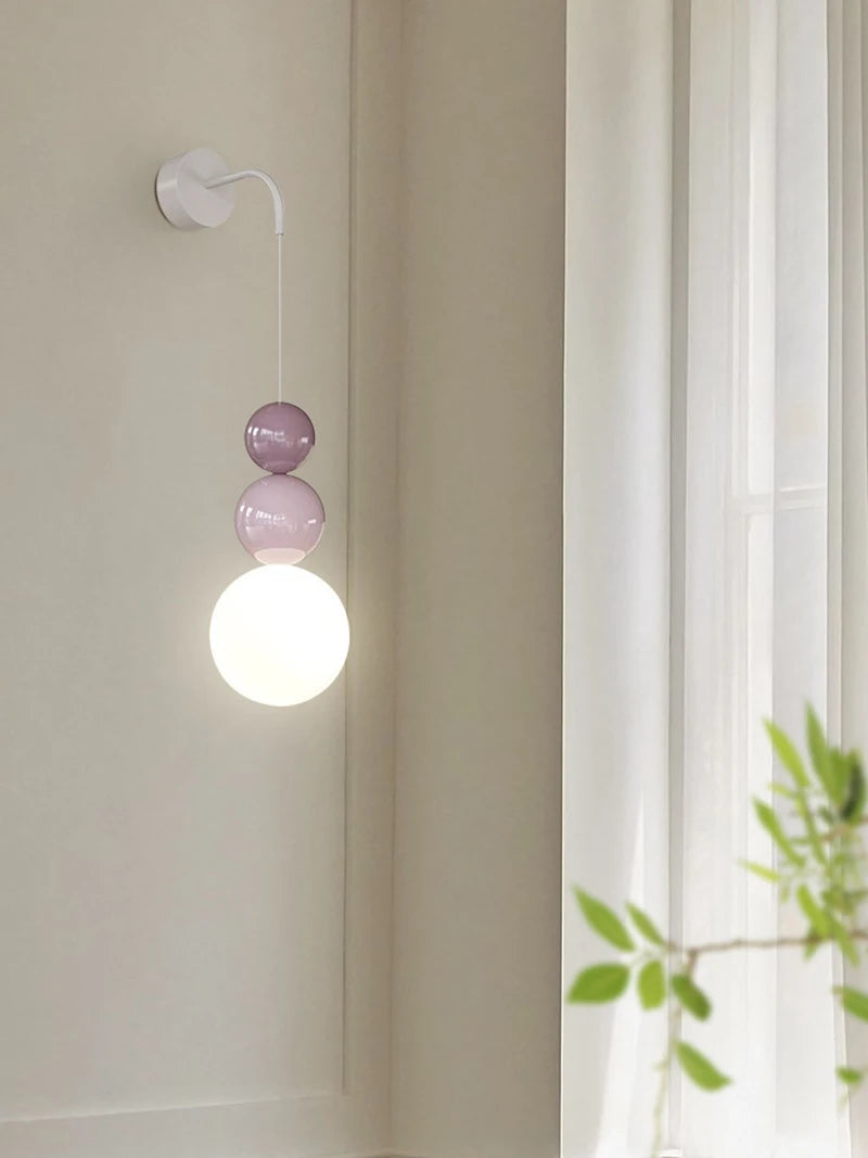 Stacked Sphere Wall Sconce – Karleth – Pink Lifestyle