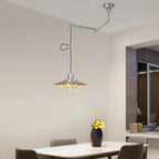 Jarvex Tiered Disc Pendant Light - Swing-Arm Mount, Silver