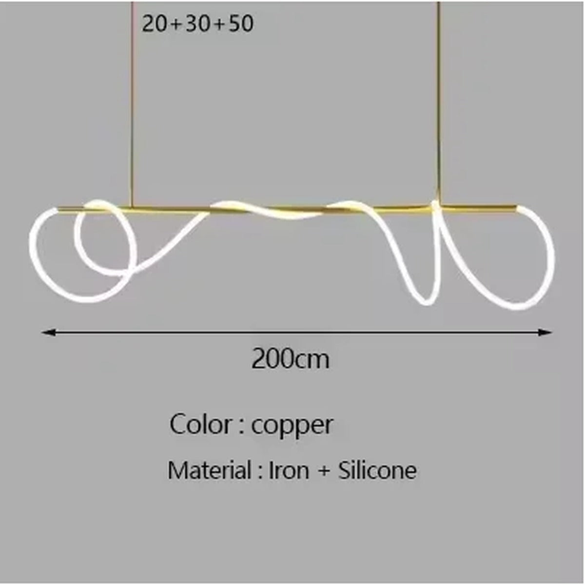 Ribbon Curl LED Ring Chandelier – Yelrix – Product Detail 18