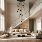 Black & Copper Sphere Cluster Chandelier Radianto