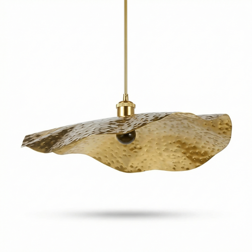 Brushed Brass Dome Pendant Light Valdero – Lifestyle View 2