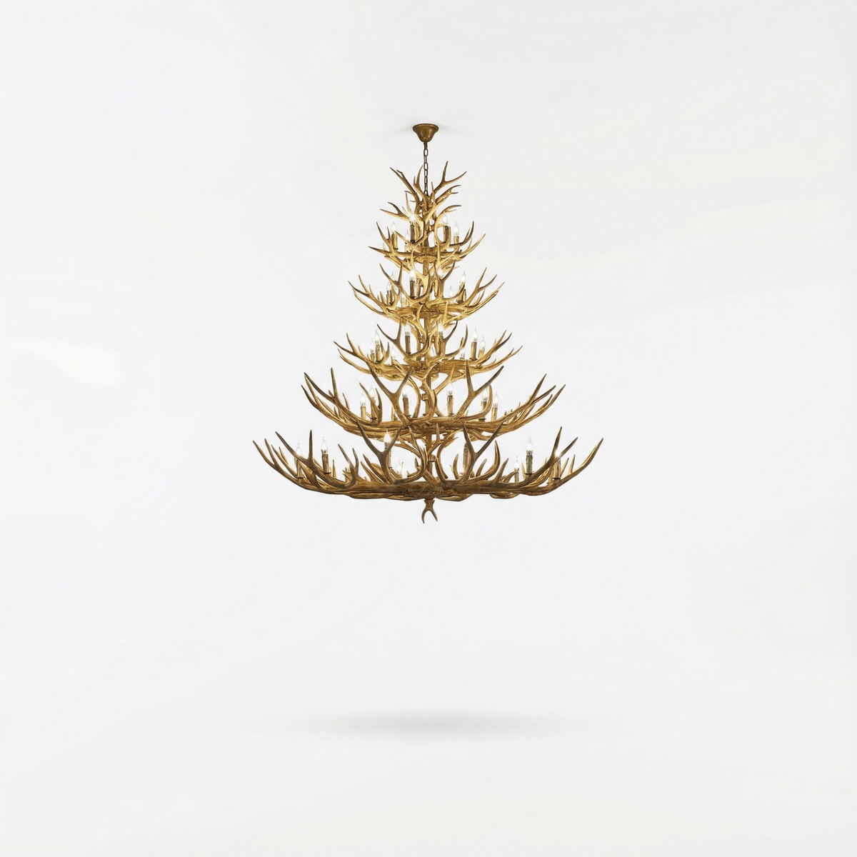 Opalescent Glass Botanical Chandelier Florix – Lifestyle View 3