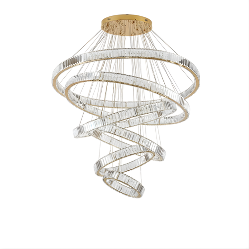 Crystal Ring Chandelier Lumicara - spiral crystal ring design