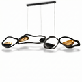 Vaelora sculptural organic ring linear chandelier