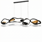 Vaelora sculptural organic ring linear chandelier
