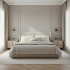 Layered Glass Disc Brass Wall Sconce Orbivex – Lifestyle View 2