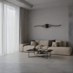 Sculptural Iron Wall Sconce Forlan – Lifestyle, Living Room Evening