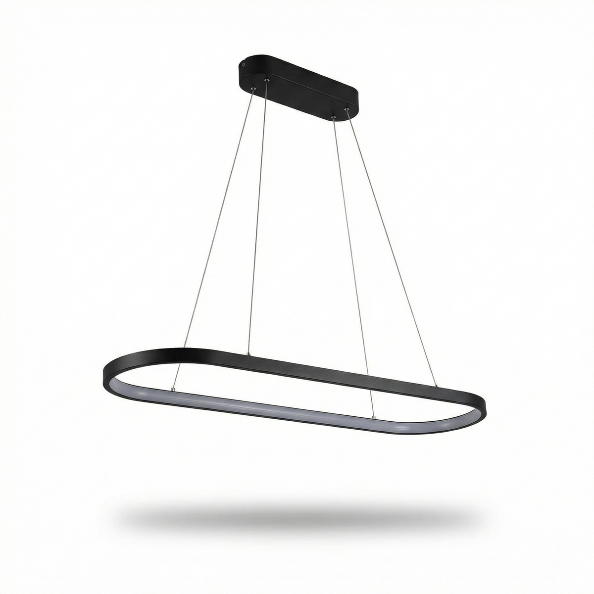 Suspension LED ovale Ondéa design contemporain éclairage uniforme - vue 1
