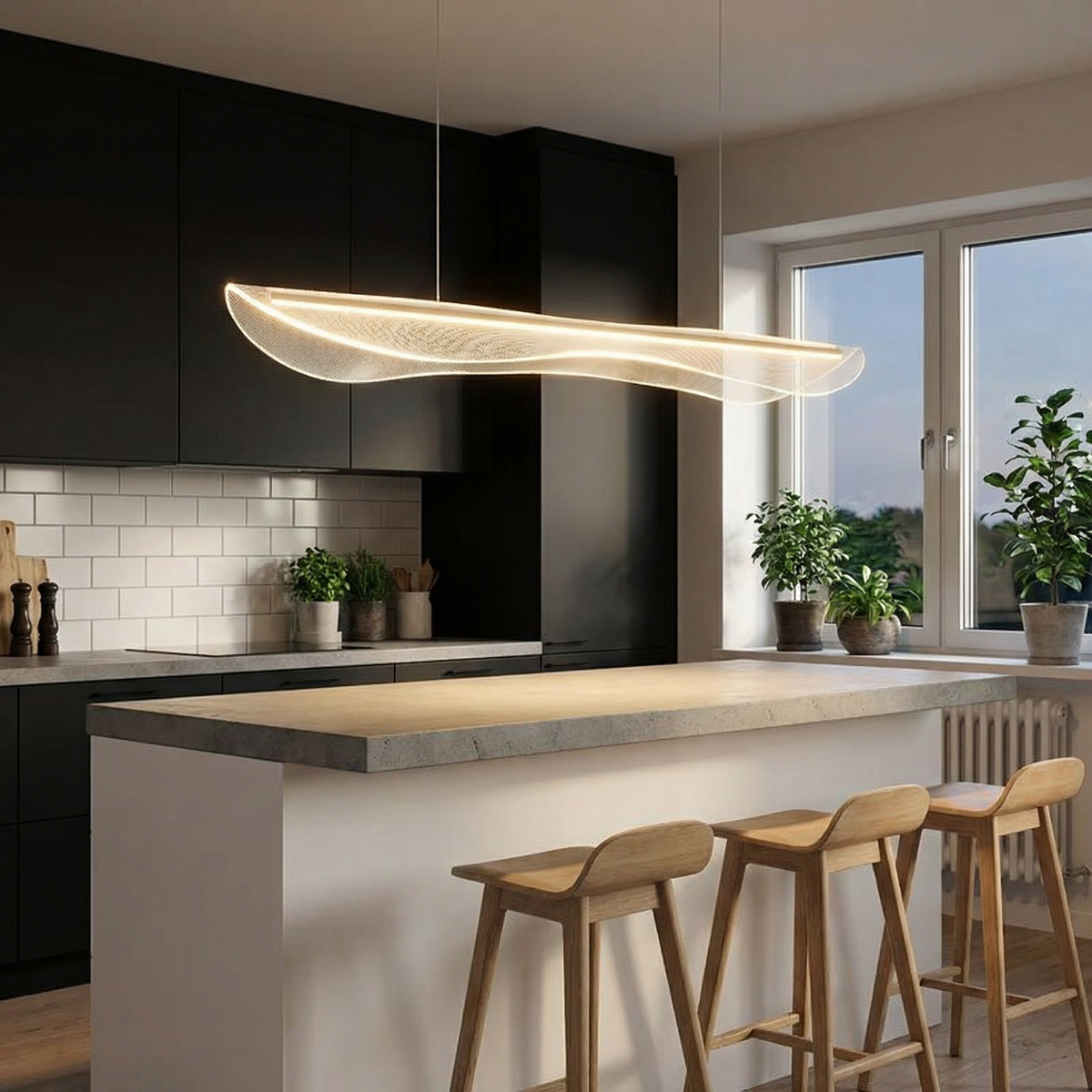 Minimalist Linear Aluminum Pendant Light Stelvox – Product Detail 9